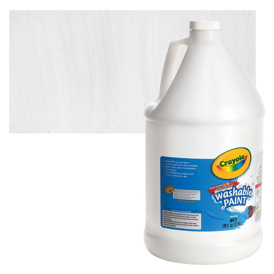 Crayola 00007-1019 Washable Paint, White – 128 fl oz