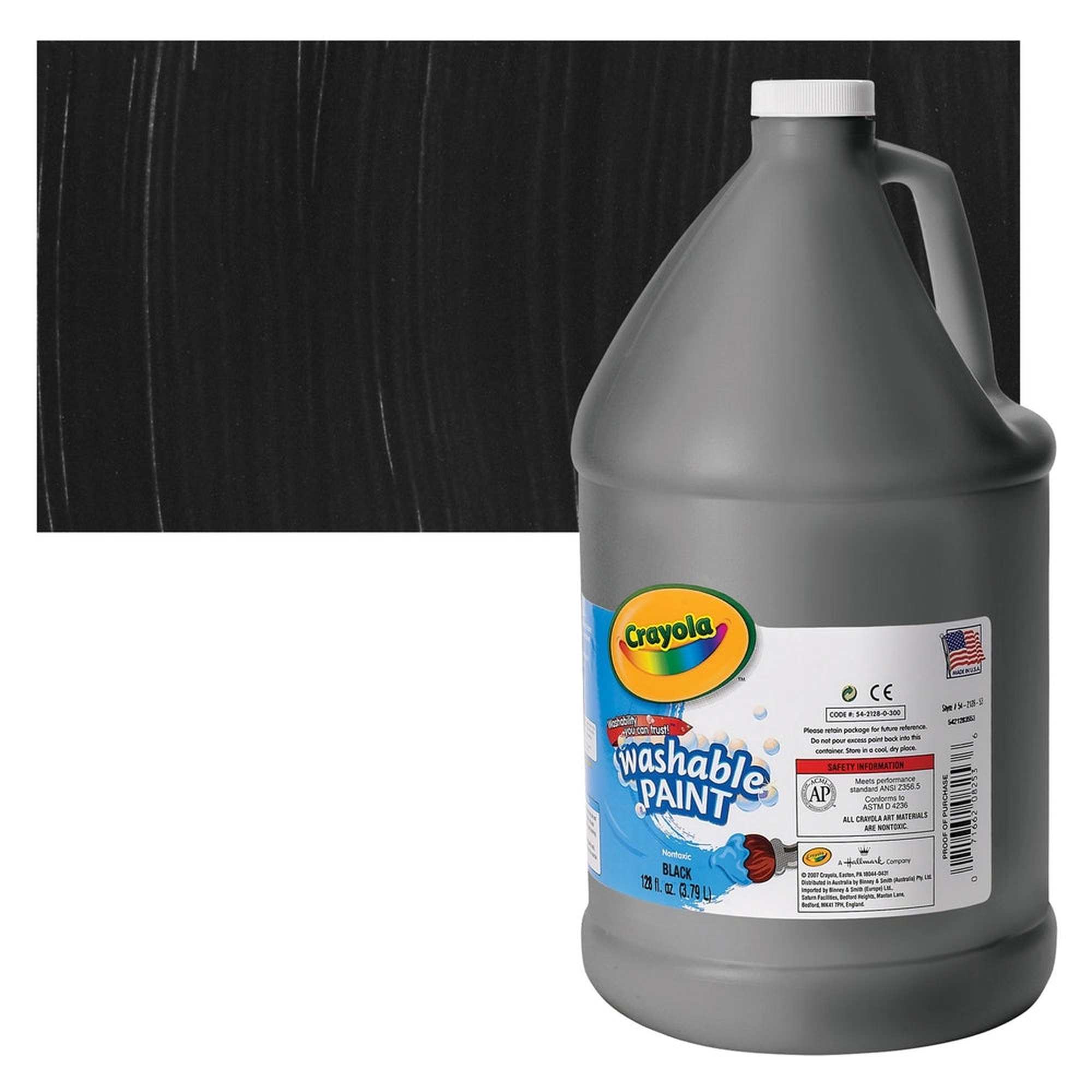 Crayola 00007-2009 Washable Paint, Black – 128 fl oz