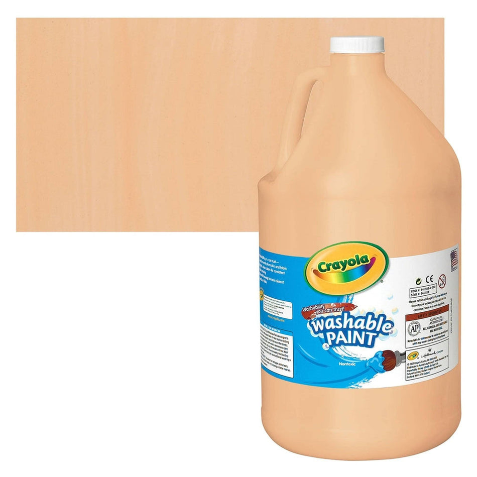 Crayola 00007-4109 Washable Paint, Peach – 128 fl oz