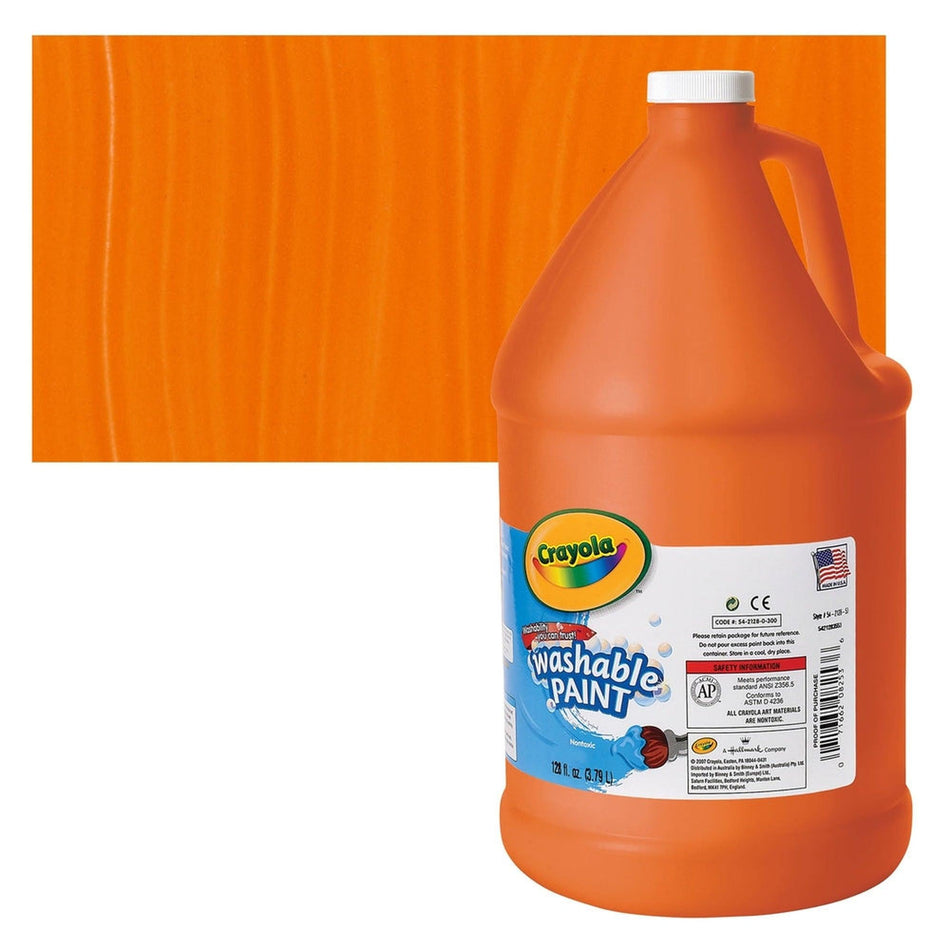Crayola 00007-4509 Washable Paint, Orange – 128 fl oz