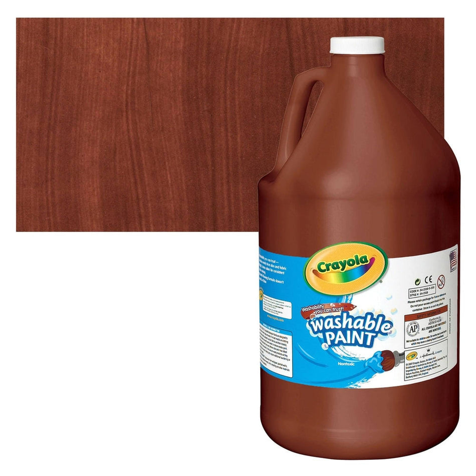 Crayola 00007-8009 Washable Paint, Brown – 128 fl oz