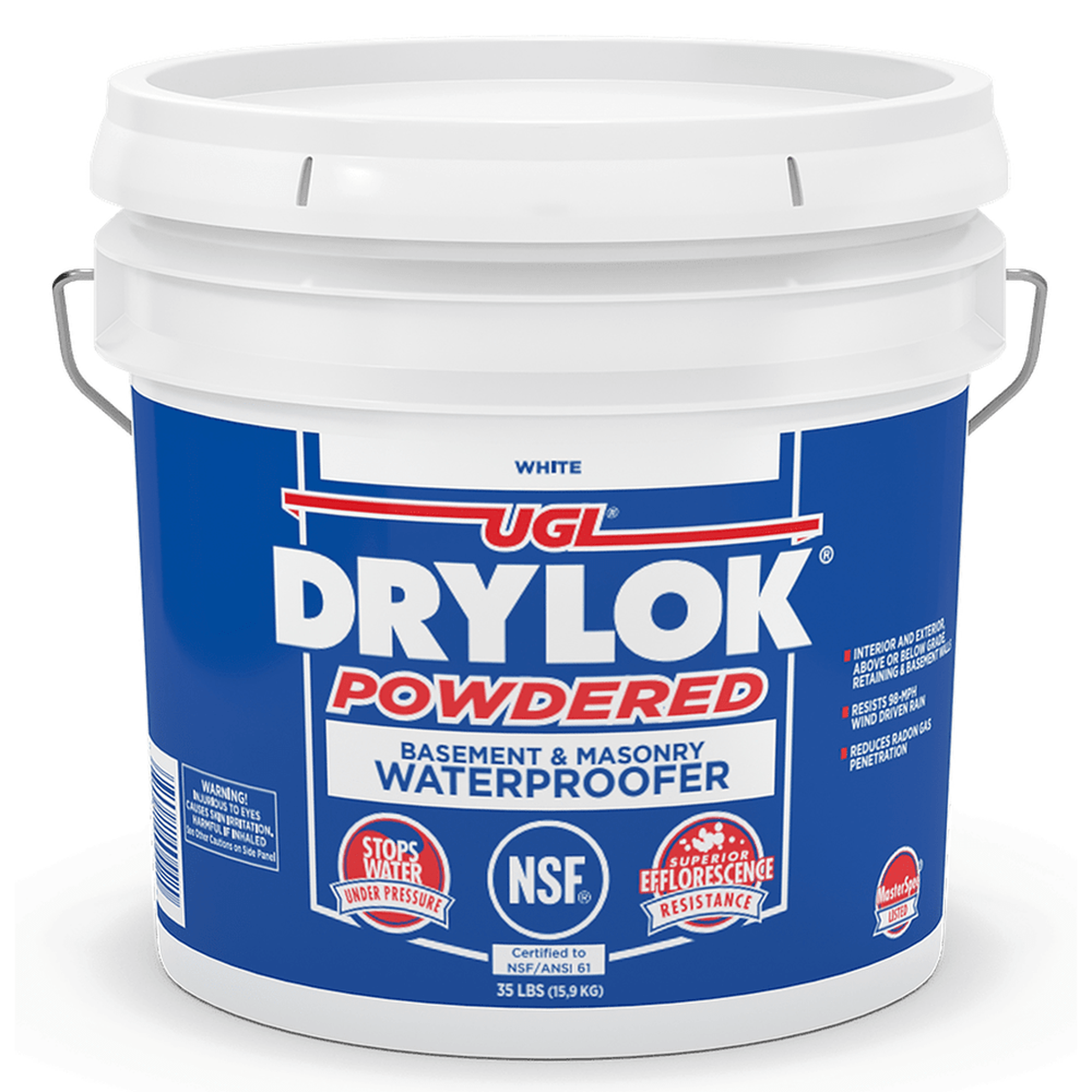 Sika 816974 Drylok Powdered Basement & Masonry Waterproofer, White, 35 lbs.
