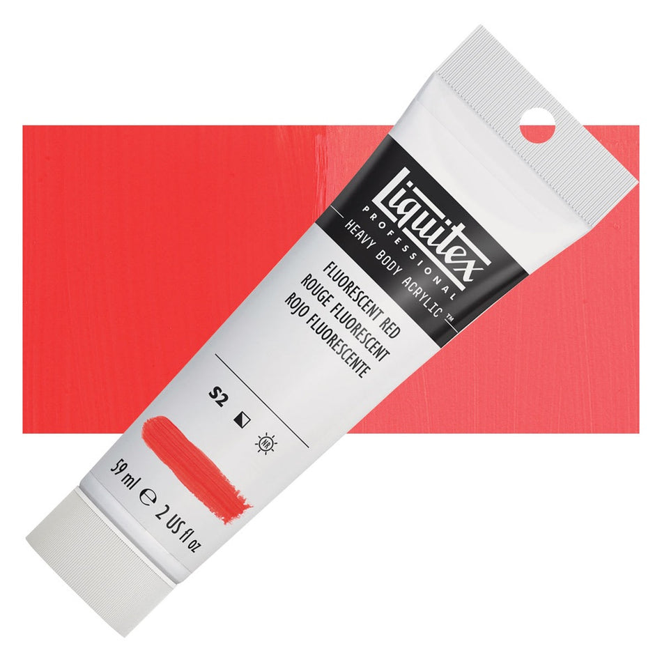Liquitex 00617-3215 Heavy Body Acrylic - 2 fl. oz. Tube, Fluorescent Red