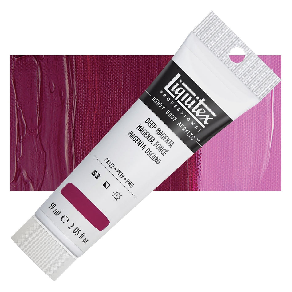 Liquitex 00617-3464 Heavy Body Acrylic - 2 fl. oz. Tube, Deep Magenta
