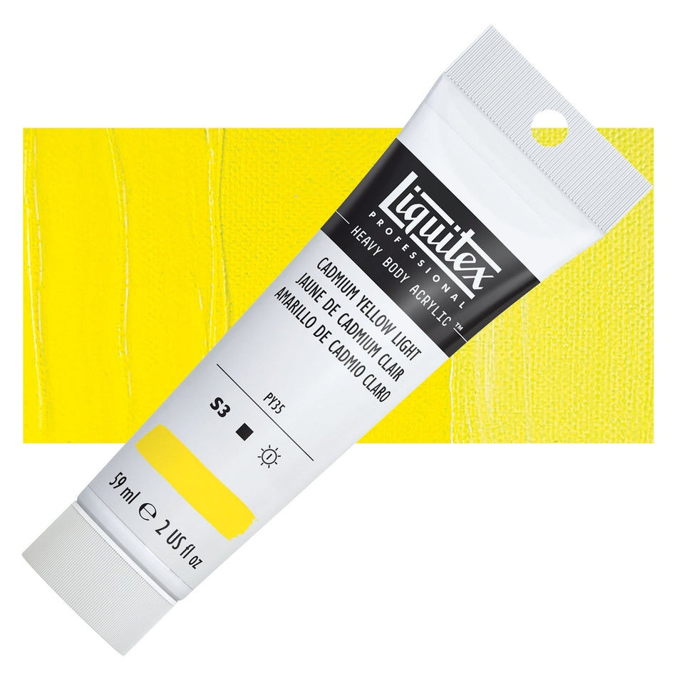 Liquitex 00617-4074 Heavy Body Acrylic - 2 fl. oz. Tube, Cadmium Yellow Light
