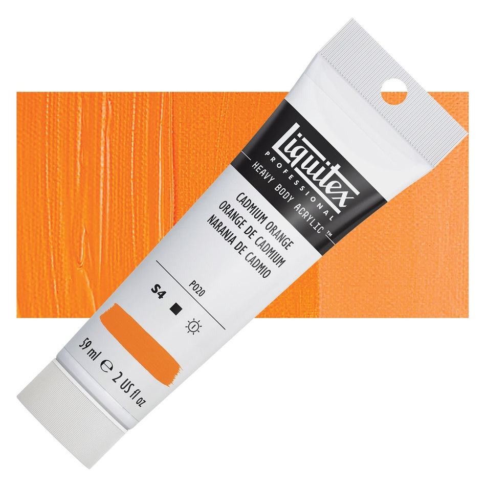 Liquitex 00617-4534 Heavy Body Acrylic - 2 fl. oz. Tube, Cadmium Orange
