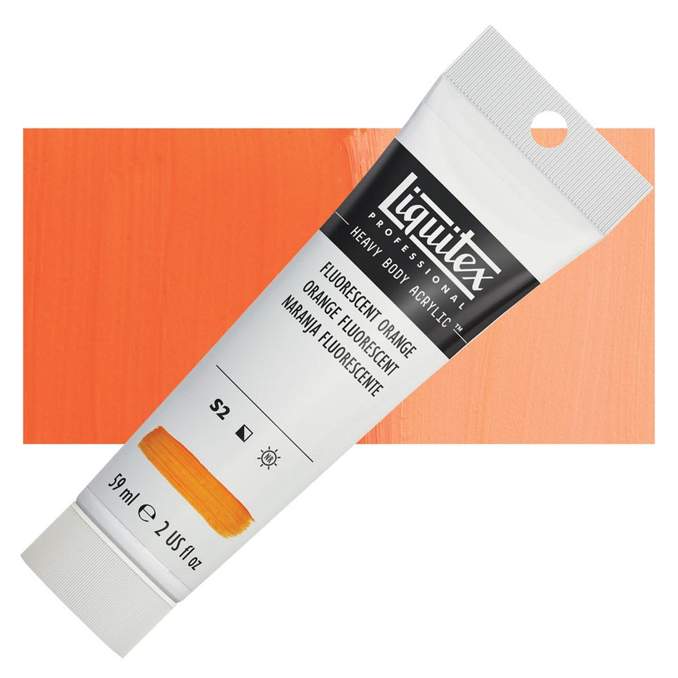 Liquitex 00617-4545 Heavy Body Acrylic - 2 fl. oz. Tube, Fluorescent Orange