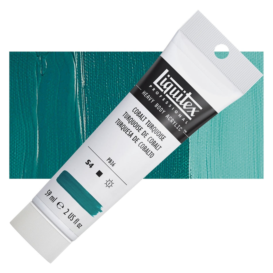 Liquitex 00617-5113 Heavy Body Acrylic - 2 fl. oz. Tube, Cobalt Turquoise
