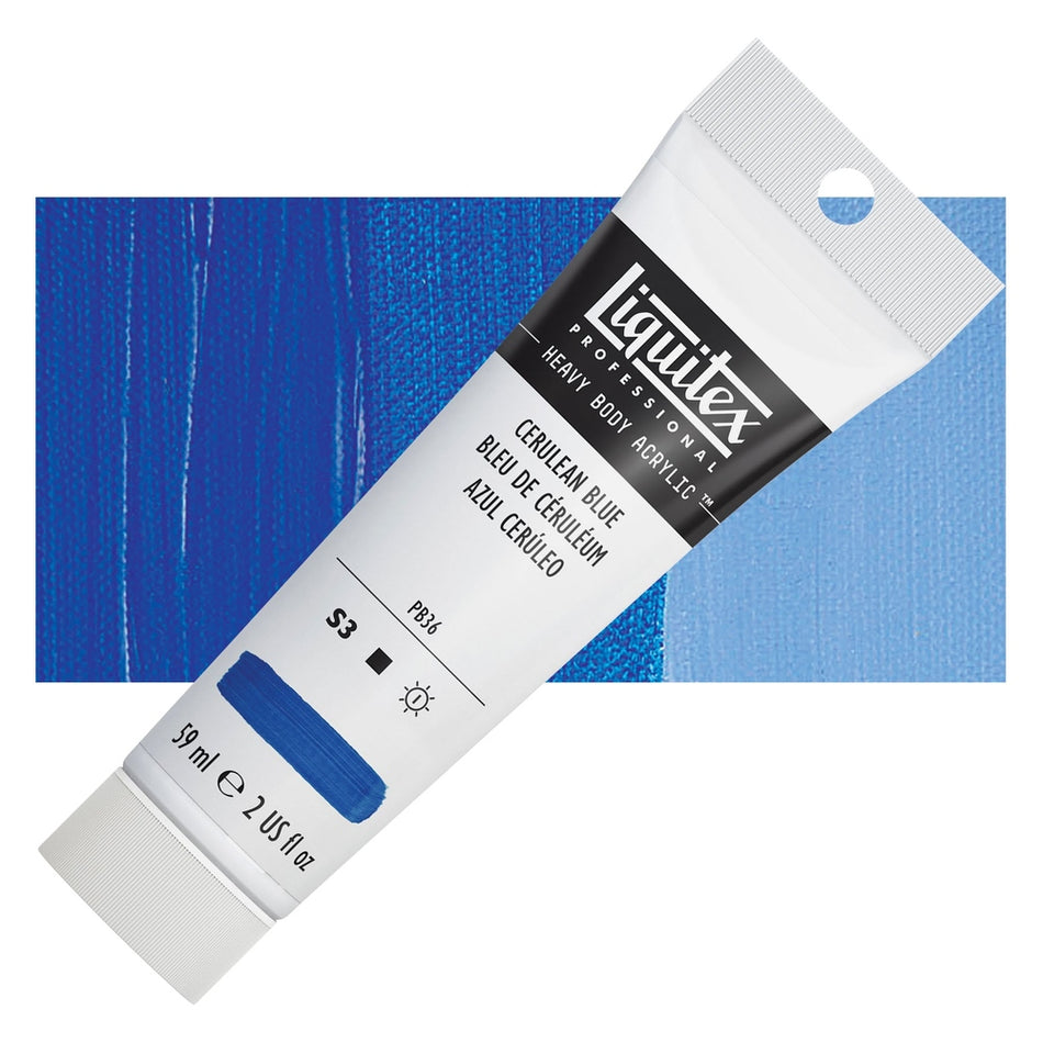 Liquitex 00617-5164 Heavy Body Acrylic - 2 fl. oz. Tube, Cerulean Blue