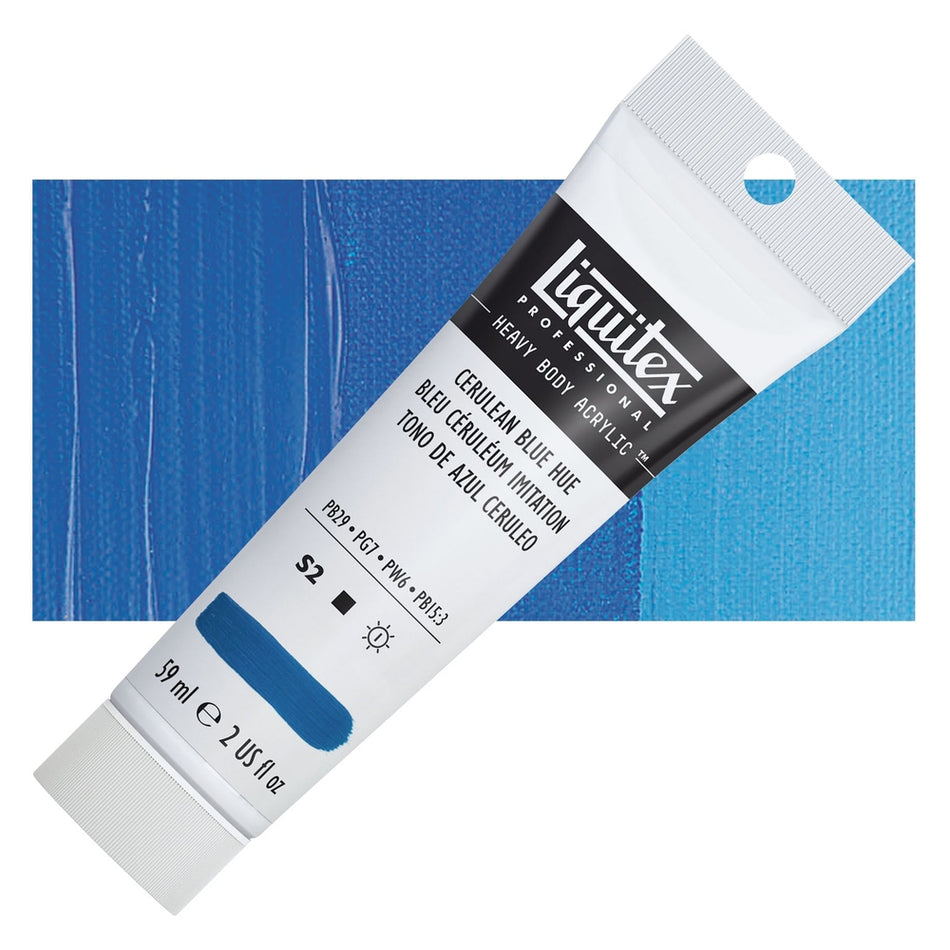 Liquitex 00617-5174 Heavy Body Acrylic - 2 fl. oz. Tube, Cerulean Blue Hue