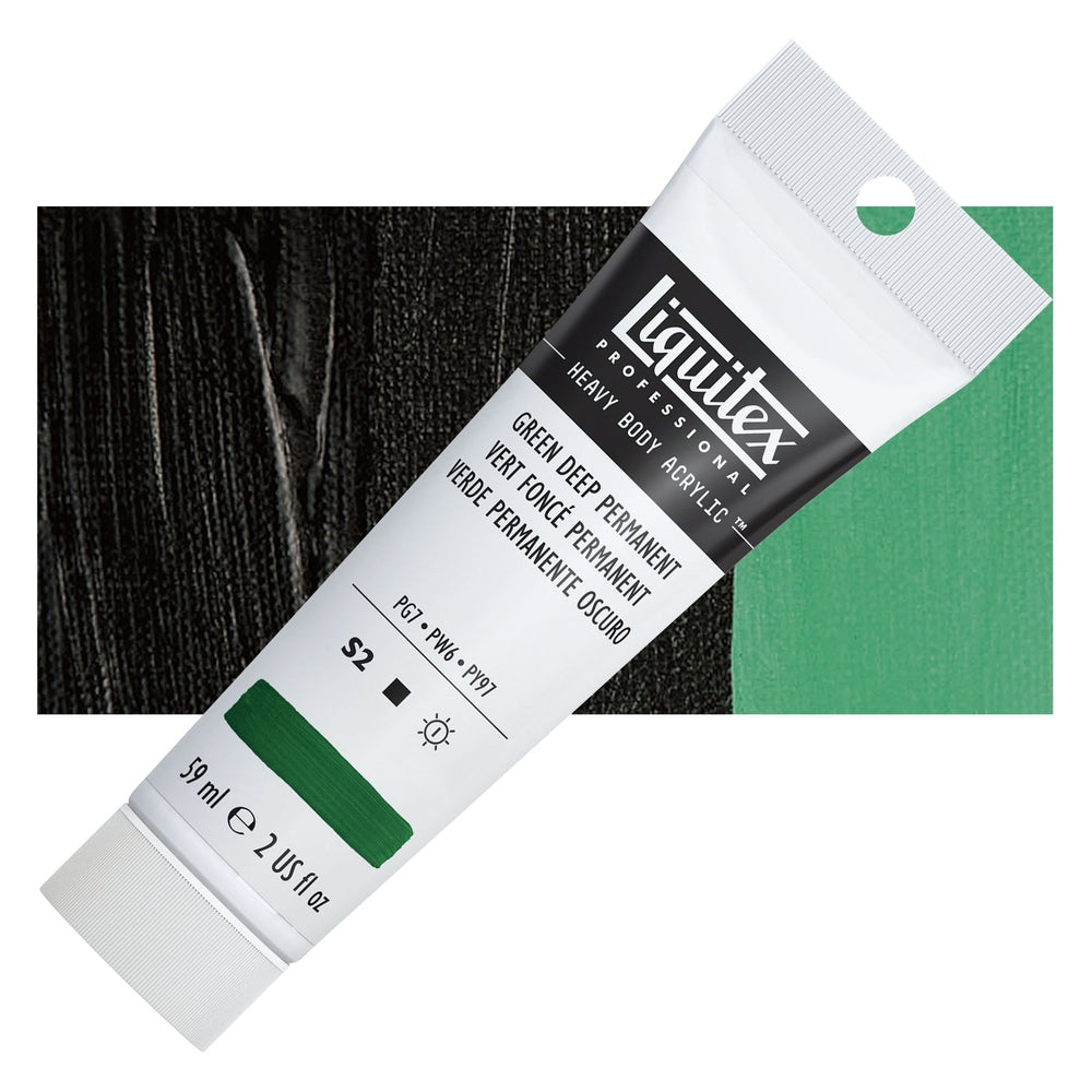 Liquitex 00617-7084 Heavy Body Acrylic - 2 fl. oz. Tube, Green Deep Permanent