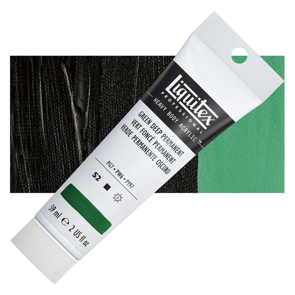 Liquitex 00617-7084 Heavy Body Acrylic - 2 fl. oz. Tube, Green Deep Permanent