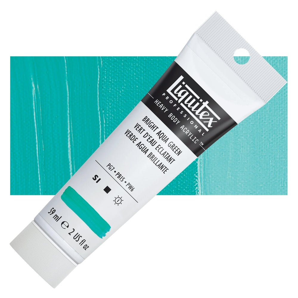 Liquitex 00617-7204 Heavy Body Acrylic - 2 fl. oz. Tube, Bright Aqua Green