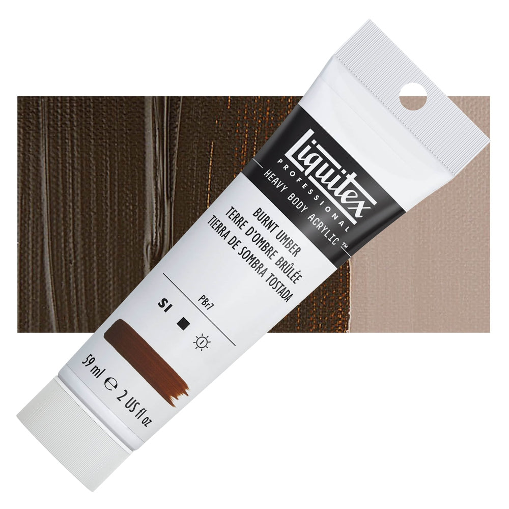 Liquitex 00617-8054 Heavy Body Acrylic - 2 fl. oz. Tube, Burnt Umber