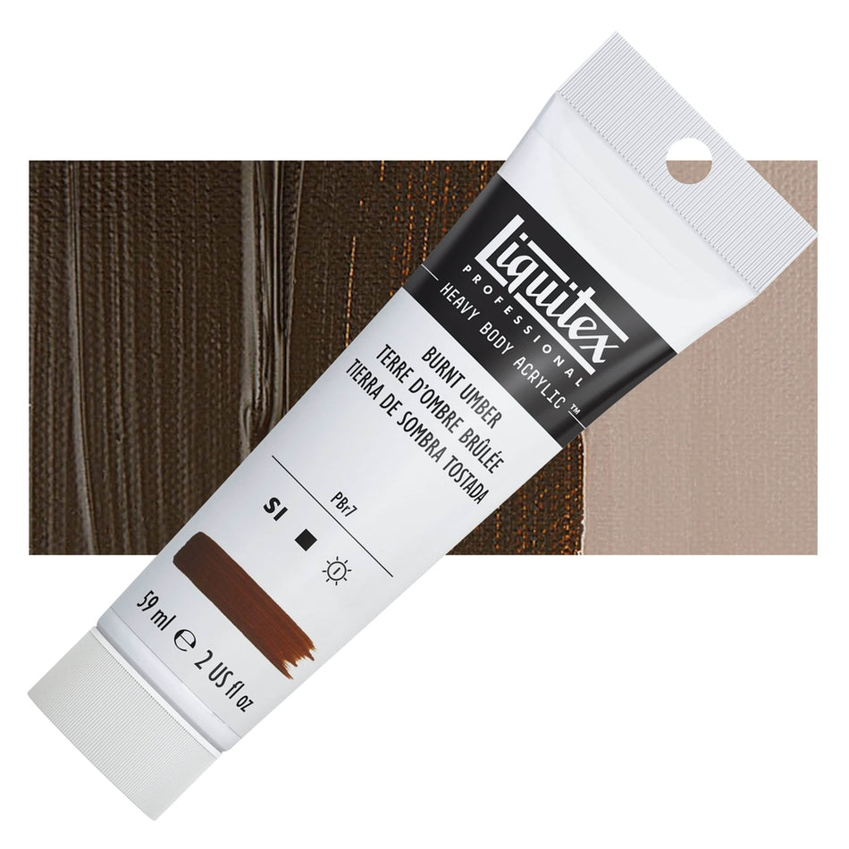 Liquitex 00617-8054 Heavy Body Acrylic - 2 fl. oz. Tube, Burnt Umber