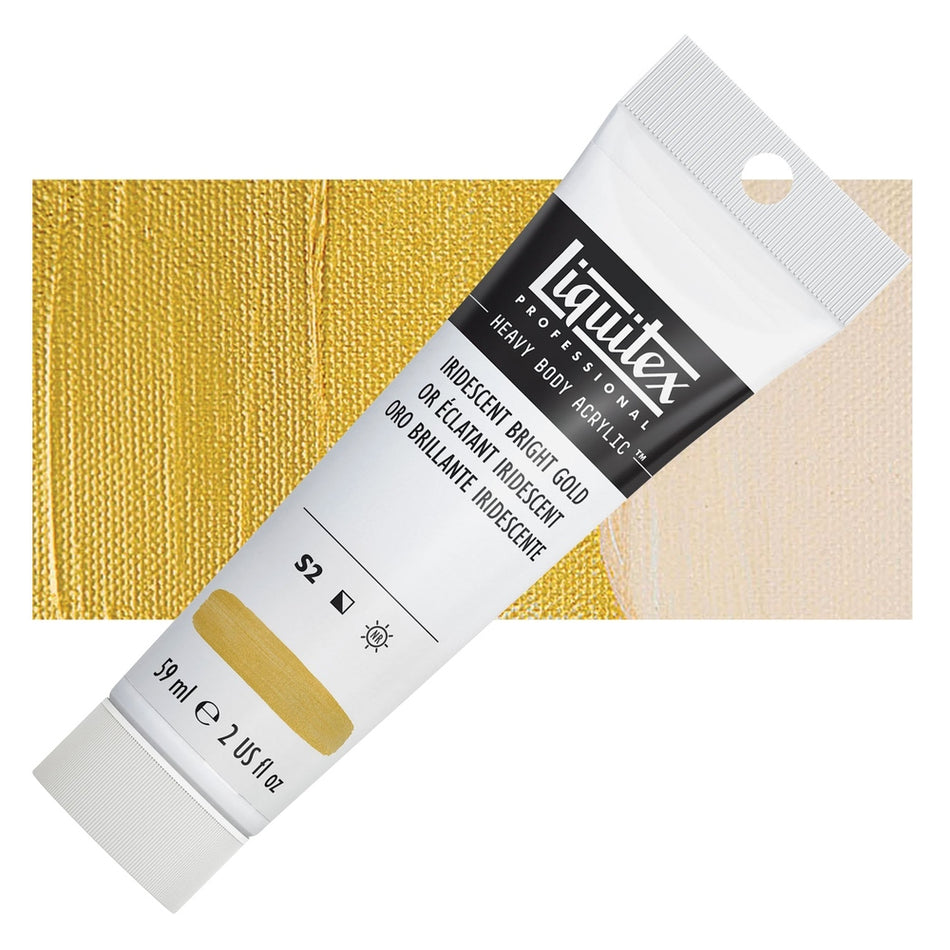 Liquitex 00617-9014 Heavy Body Acrylic - 2 fl. oz. Tube, Iridescent Bright Gold
