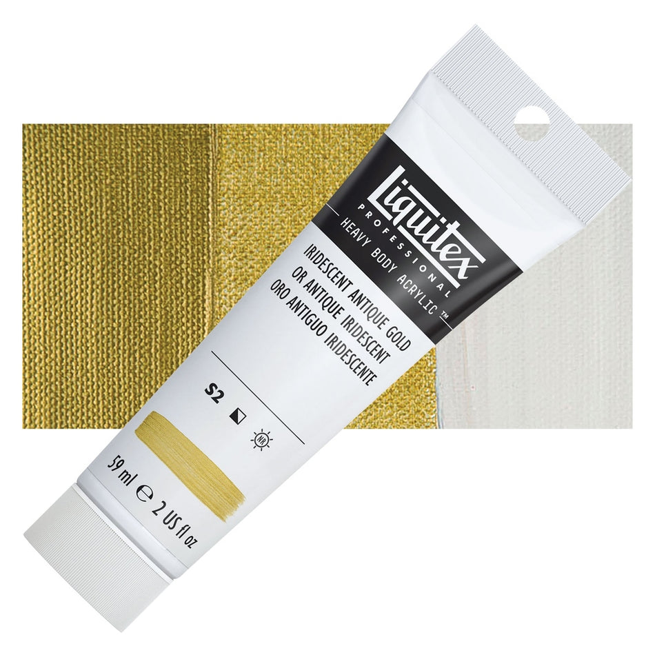 Liquitex 00617-9133 Heavy Body Acrylic - 2 fl. oz. Tube, Iridescent Antique Gold