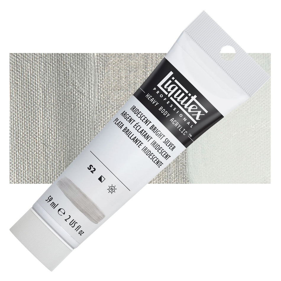 Liquitex 00617-9314 Heavy Body Acrylic - 2 fl. oz. Tube, Iridescent Bright Silver