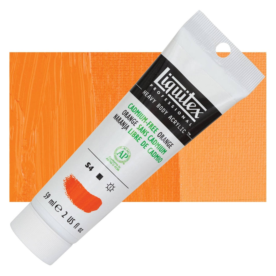 Liquitex 00617-4515 Heavy Body Acrylic - 2 fl. oz. Tube, Cadmium-Free Orange