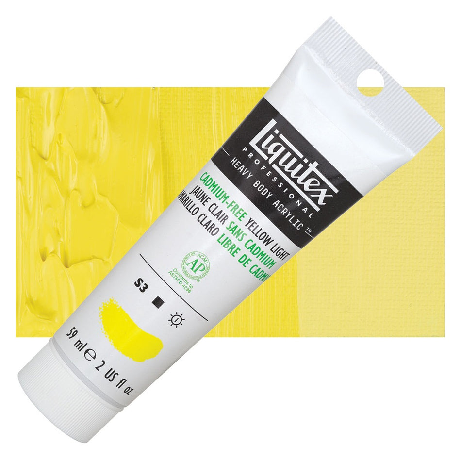 Liquitex 00617-4015 Heavy Body Acrylic - 2 fl. oz. Tube, Cadmium-Free Yellow Light