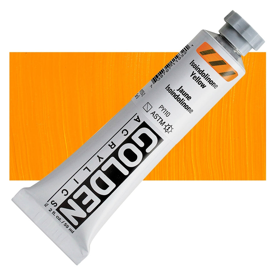 Golden 00620-4173 Heavy Body Acrylics, 2 fl. oz. Tube, Isoindolinone Yellow