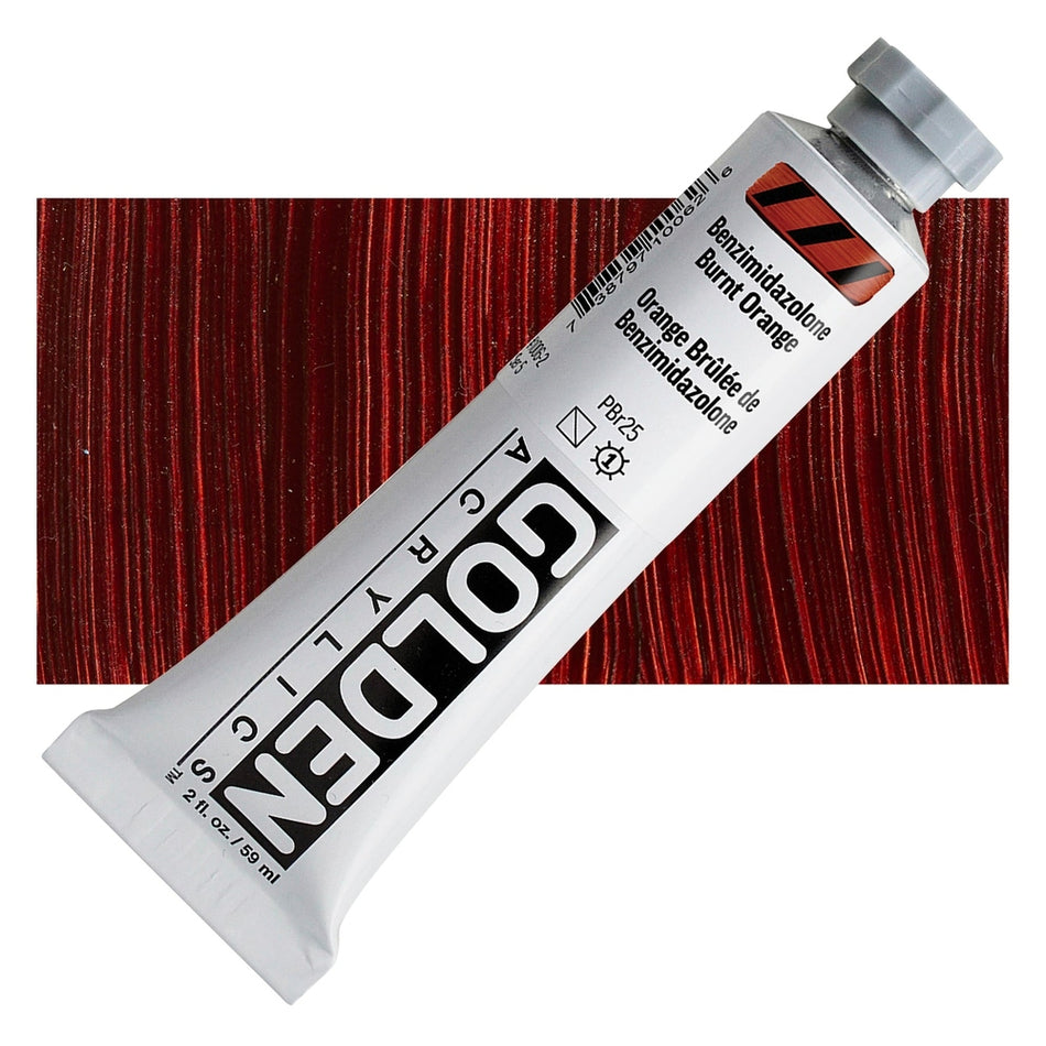 Golden 00620-4893 Heavy Body Acrylics, 2 fl. oz. Tube, Benzimidazolone Burnt Orange