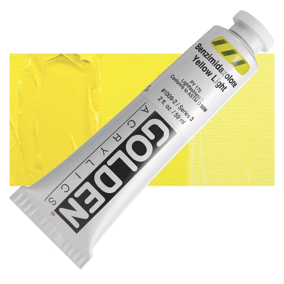 Golden 00620-4453 Heavy Body Acrylics, 2 fl. oz. Tube, Benzimidazolone Yellow Light