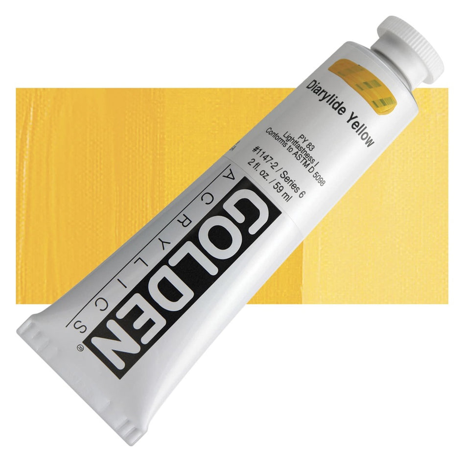 Golden 00620-4493 Heavy Body Acrylics, 2 fl. oz. Tube, Diarylide Yellow
