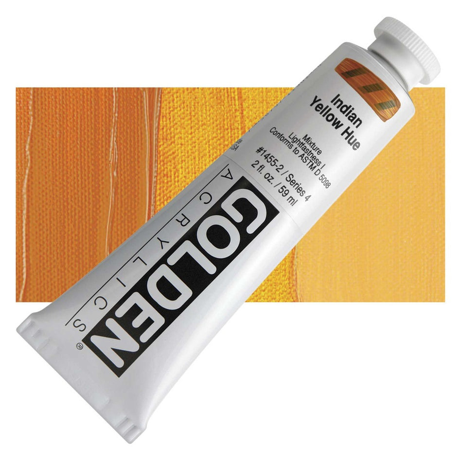 Golden 00620-4723 Heavy Body Acrylics, 2 fl. oz. Tube, India Yellow Hue