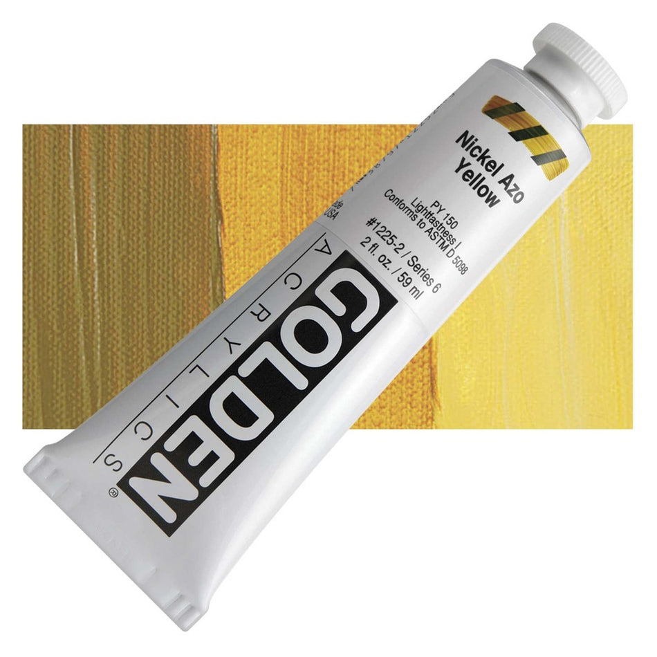 Golden 00620-4993 Heavy Body Acrylics, 2 fl. oz. Tube, Nickel Azo Yellow
