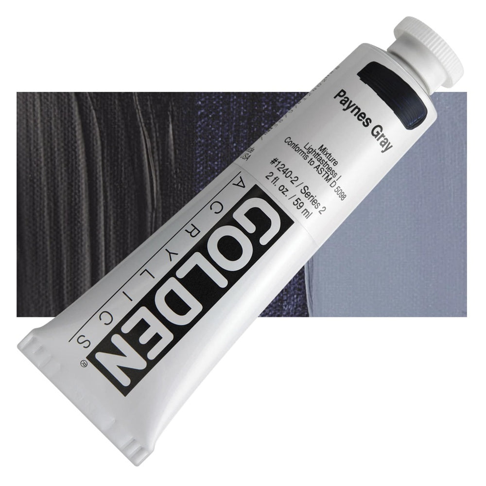 Golden 00620-2563 Heavy Body Acrylics, 2 fl. oz. Tube, Paynes Gray 1240