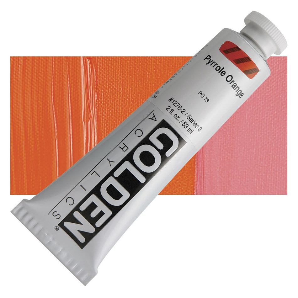 Golden 00620-4503 Heavy Body Acrylics, 2 fl. oz. Tube, Pyrrole Orange