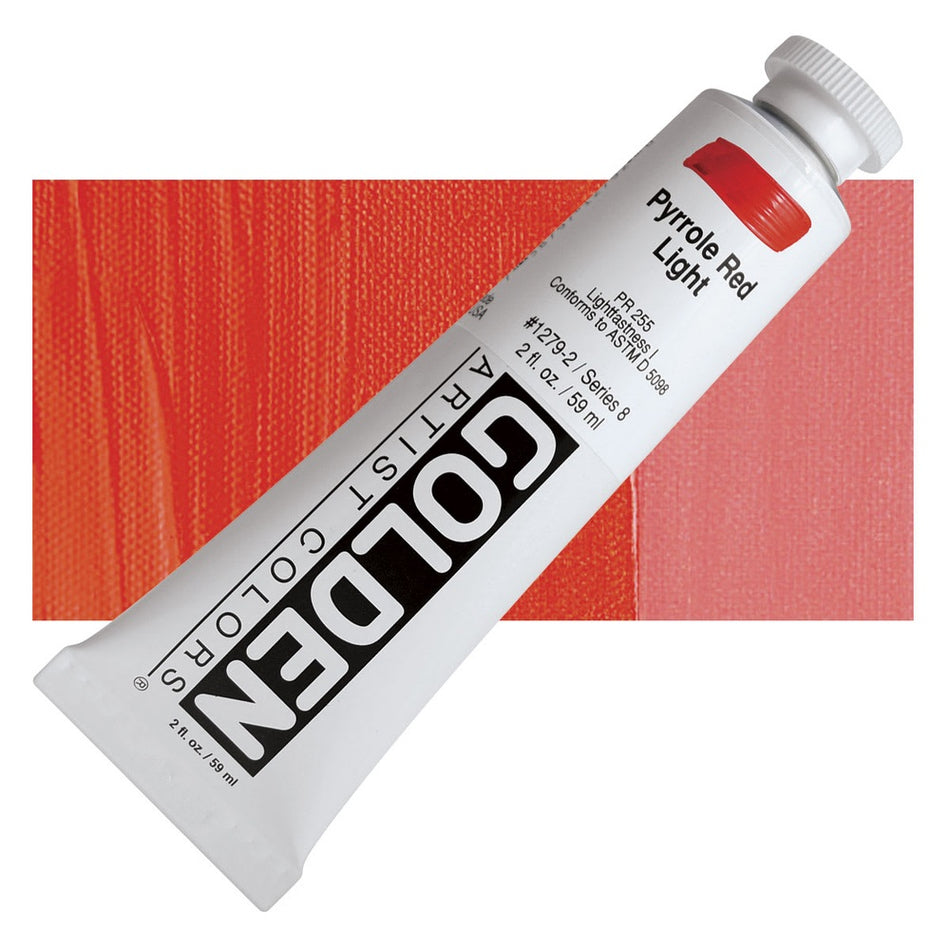 Golden 00620-3693 Heavy Body Acrylics, 2 fl. oz. Tube, Pyrrole Red Light