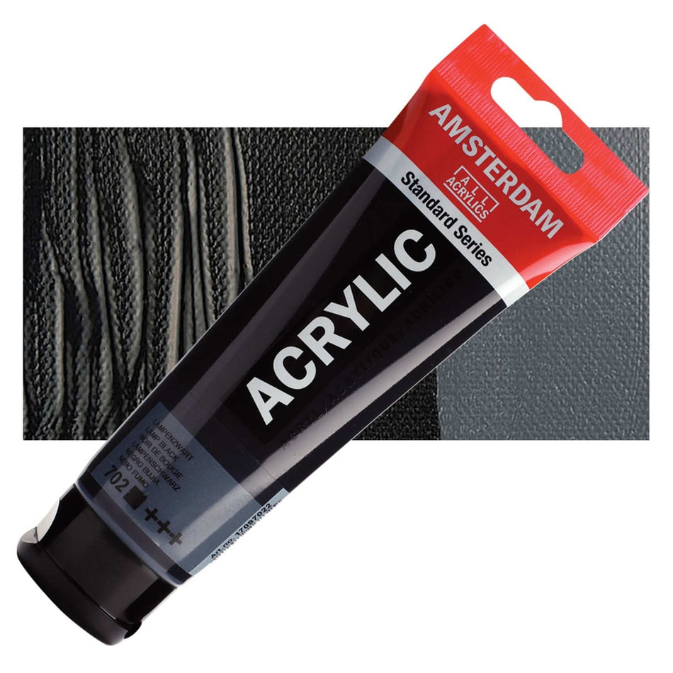 Royal Talens 00643-2013 Amsterdam Standard Series Acrylic - Lamp Black, 120 ml Tube