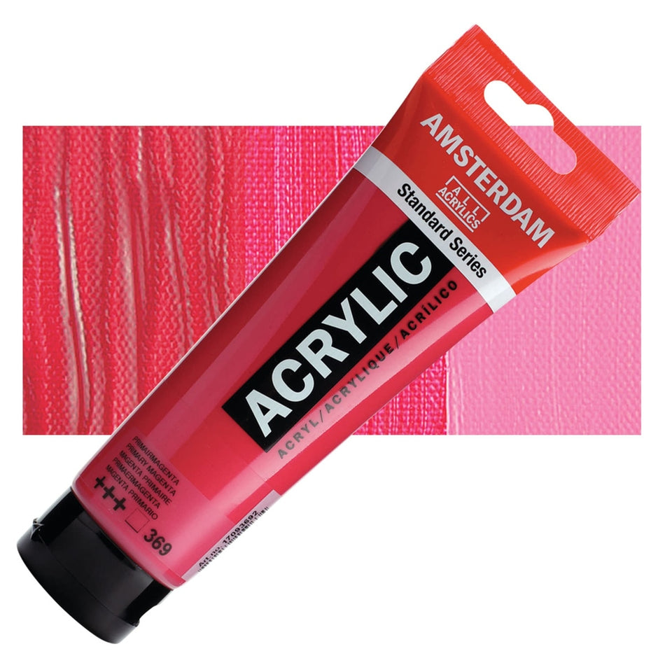 Royal Talens 00643-3043 Amsterdam Standard Series Acrylic - Primary Magenta, 120 ml Tube