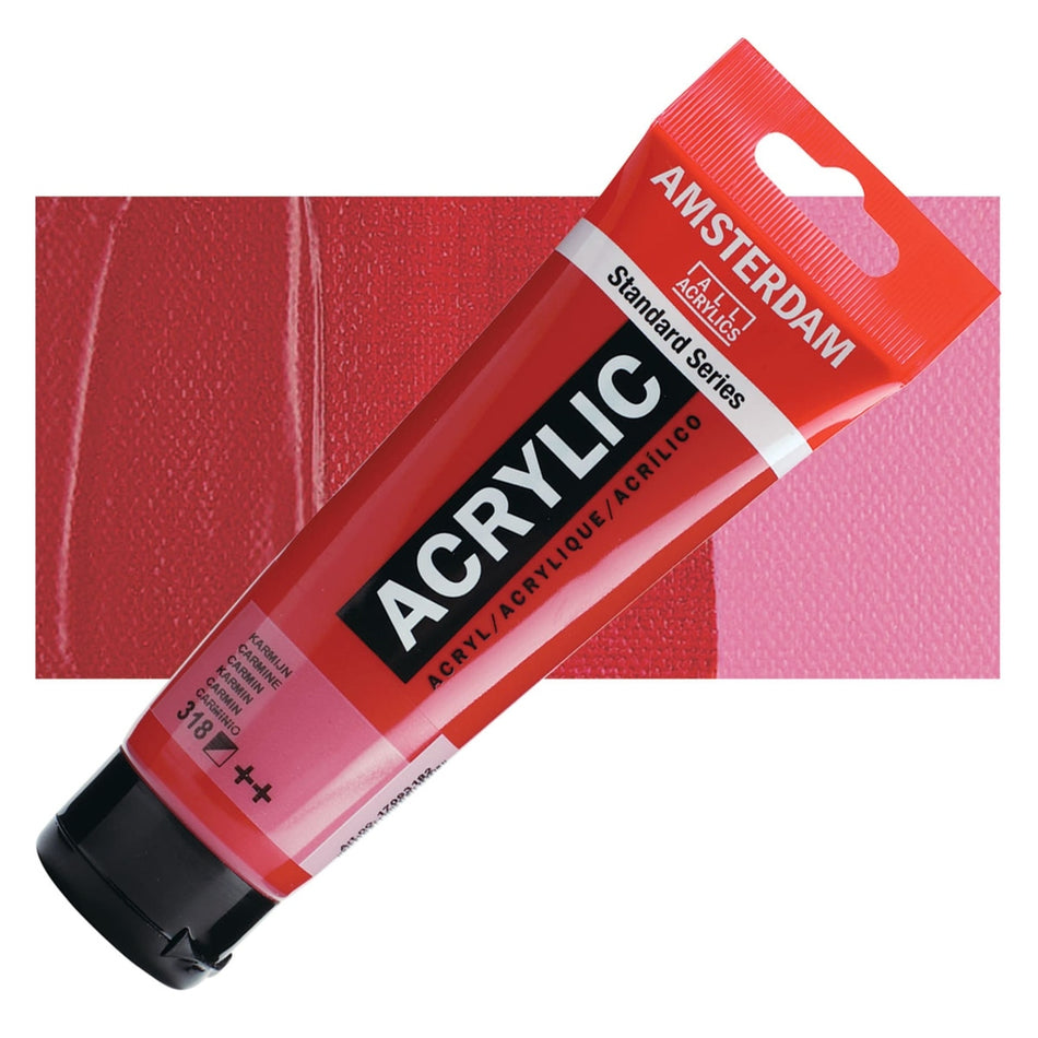 Royal Talens 00643-3153 Amsterdam Standard Series Acrylic - Carmine, 120 ml Tube
