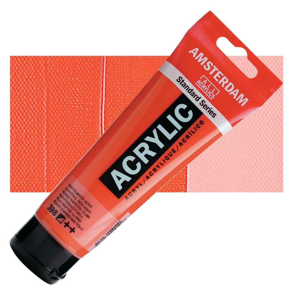 Royal Talens 00643-3193 Amsterdam Standard Series Acrylic - Naphthol Red Light, 120 ml Tube