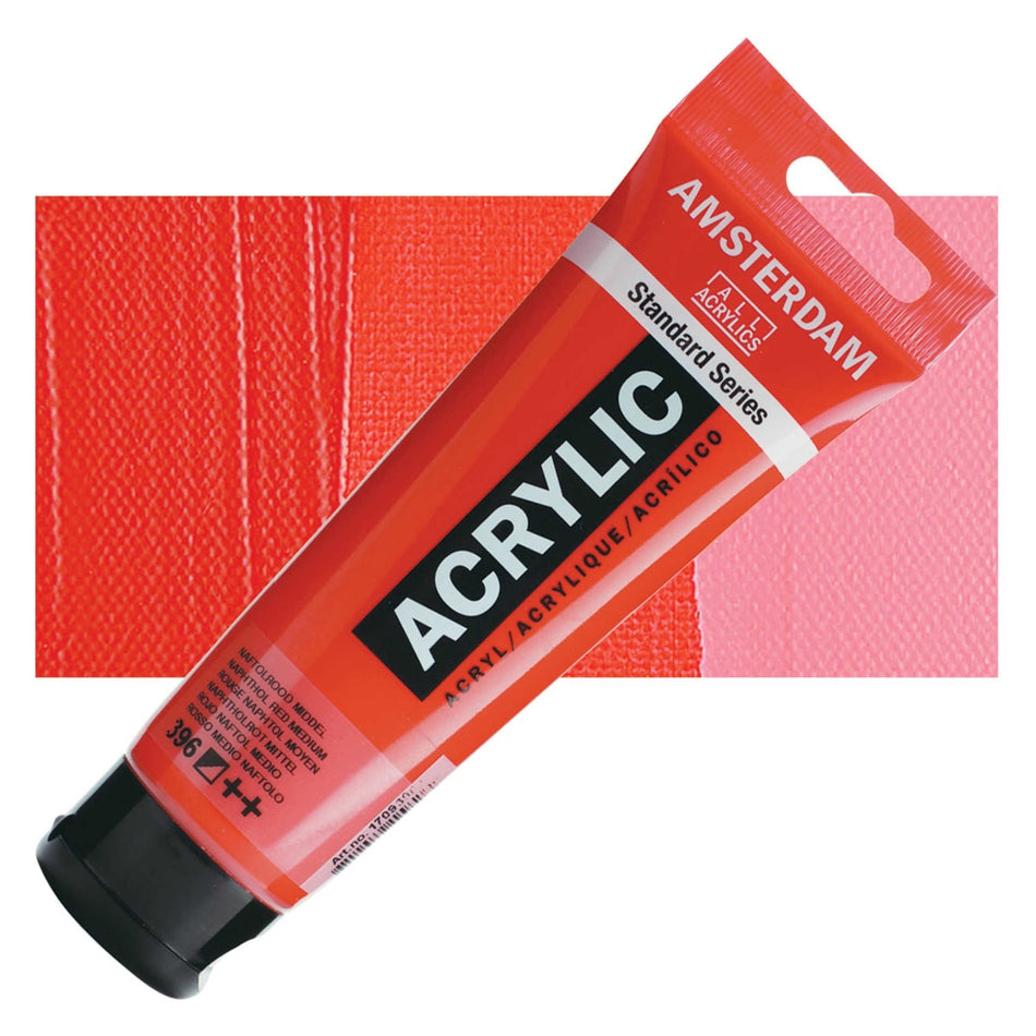 Royal Talens 00643-3733 Amsterdam Standard Series Acrylic - Naphthol Red Medium, 120 ml Tube