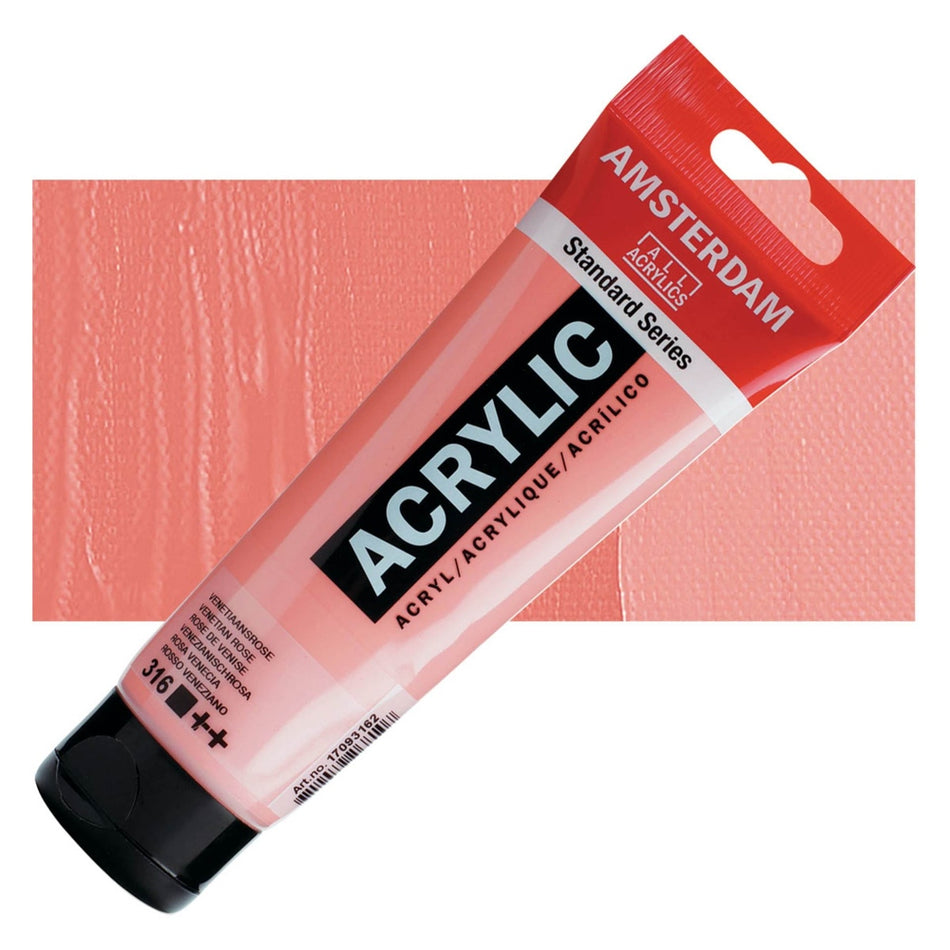 Royal Talens 00643-3753 Amsterdam Standard Series Acrylic - Venetian Rose, 120 ml Tube