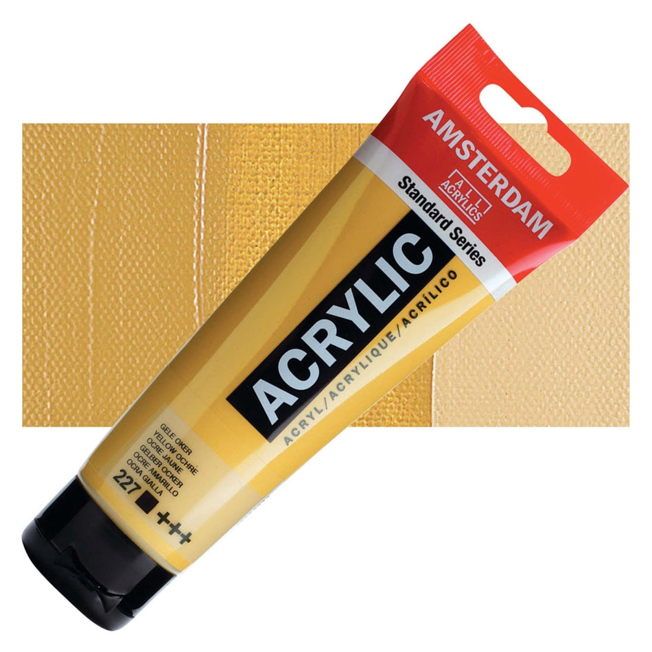 Royal Talens 00643-4043 Amsterdam Standard Series Acrylic - Yellow Ochre, 120 ml Tube