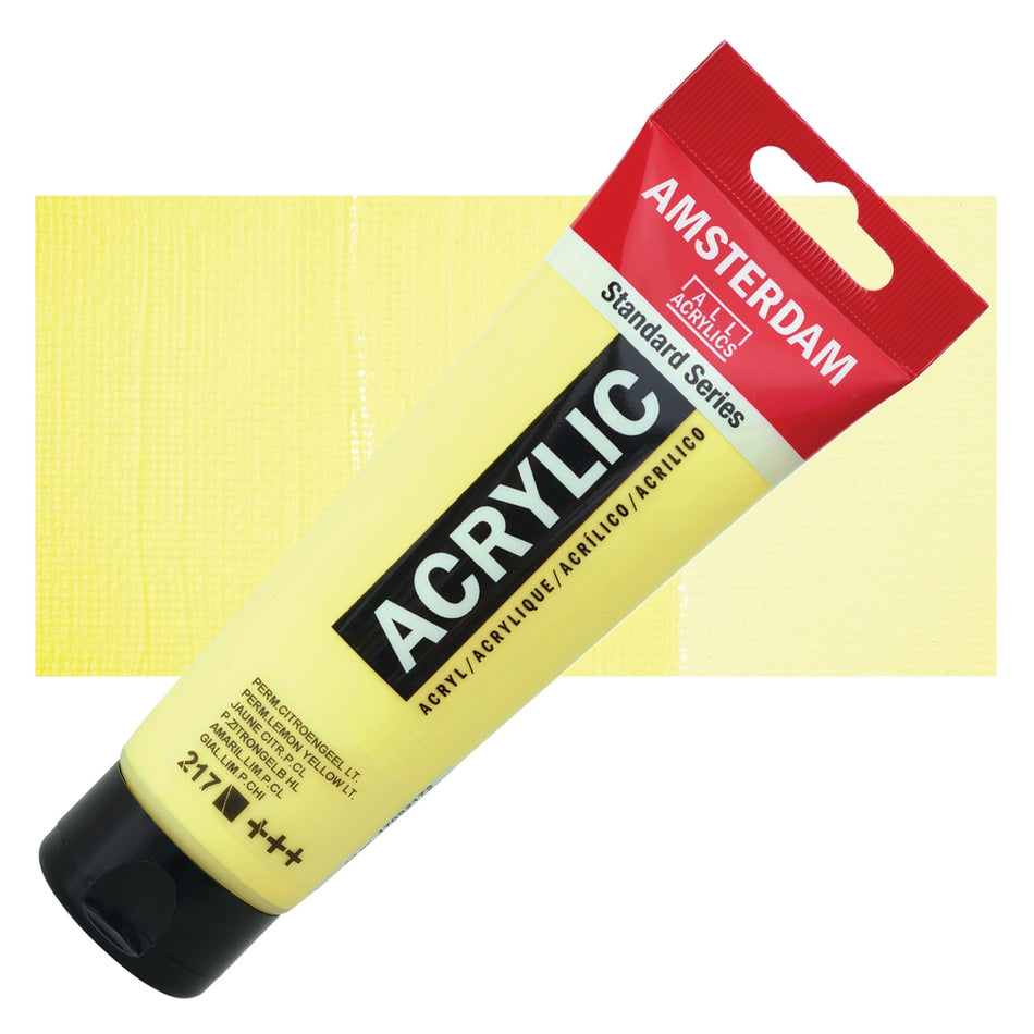 Royal Talens 00643-4053 Amsterdam Standard Series Acrylic - Permanent Lemon Yellow Light, 120 ml Tube