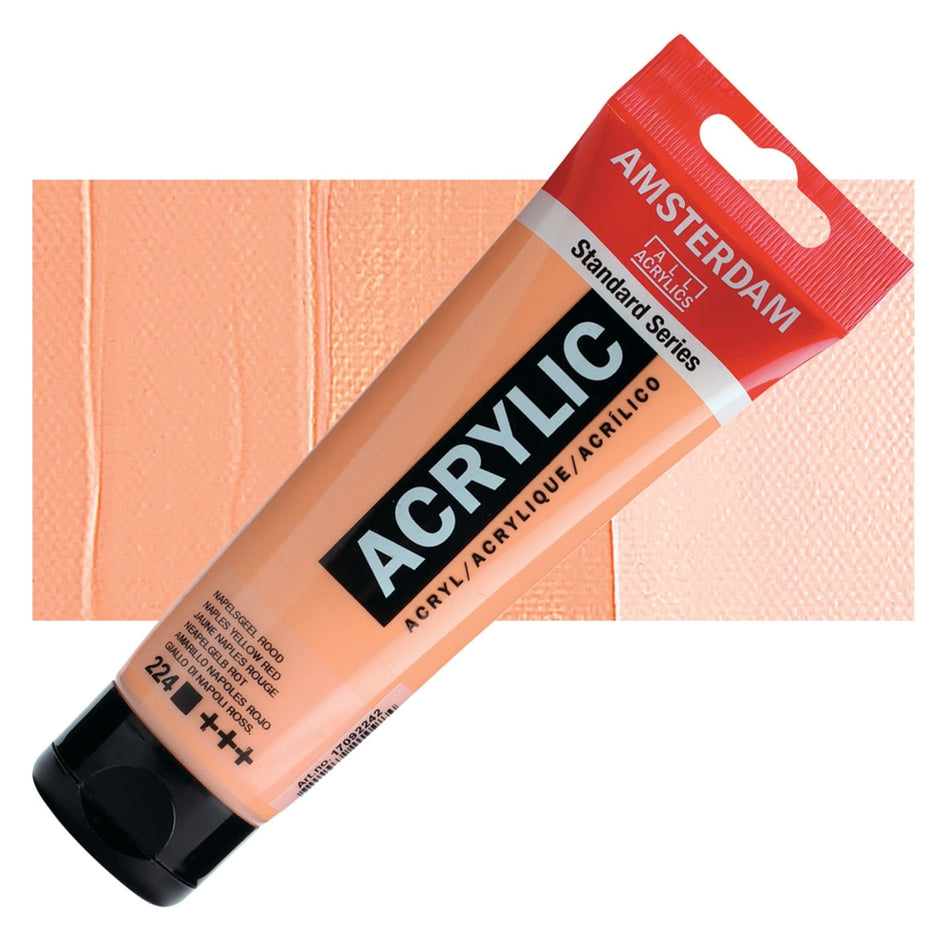 Royal Talens 00643-4143 Amsterdam Standard Series Acrylic - Naples Yellow Red, 120 ml Tube