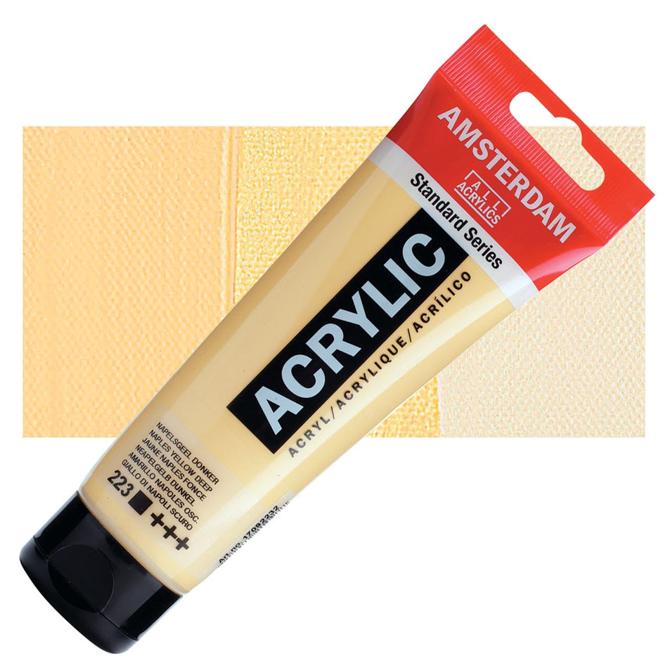 Royal Talens 00643-4523 Amsterdam Standard Series Acrylic - Naples Yellow Deep, 120 ml Tube