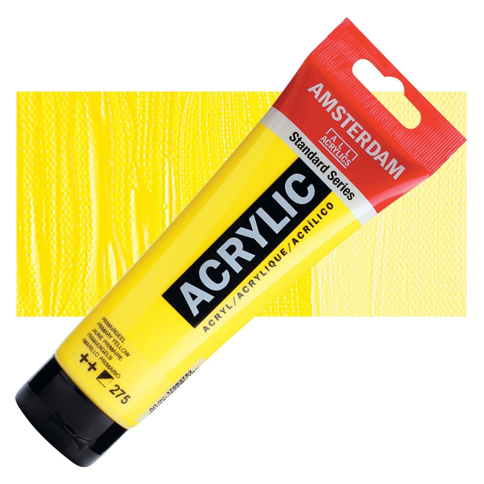 Royal Talens 00643-4533 Amsterdam Standard Series Acrylic - Primary Yellow, 120 ml Tube