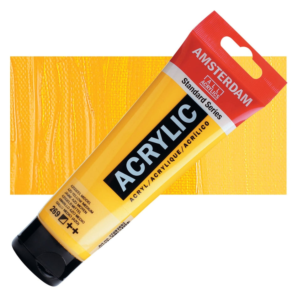 Royal Talens 00643-4603 Amsterdam Standard Series Acrylic - Azo Yellow Medium, 120 ml Tube