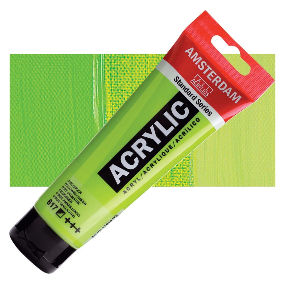 Royal Talens 00643-4753 Amsterdam Standard Series Acrylic - Yellowish Green, 120 ml Tube