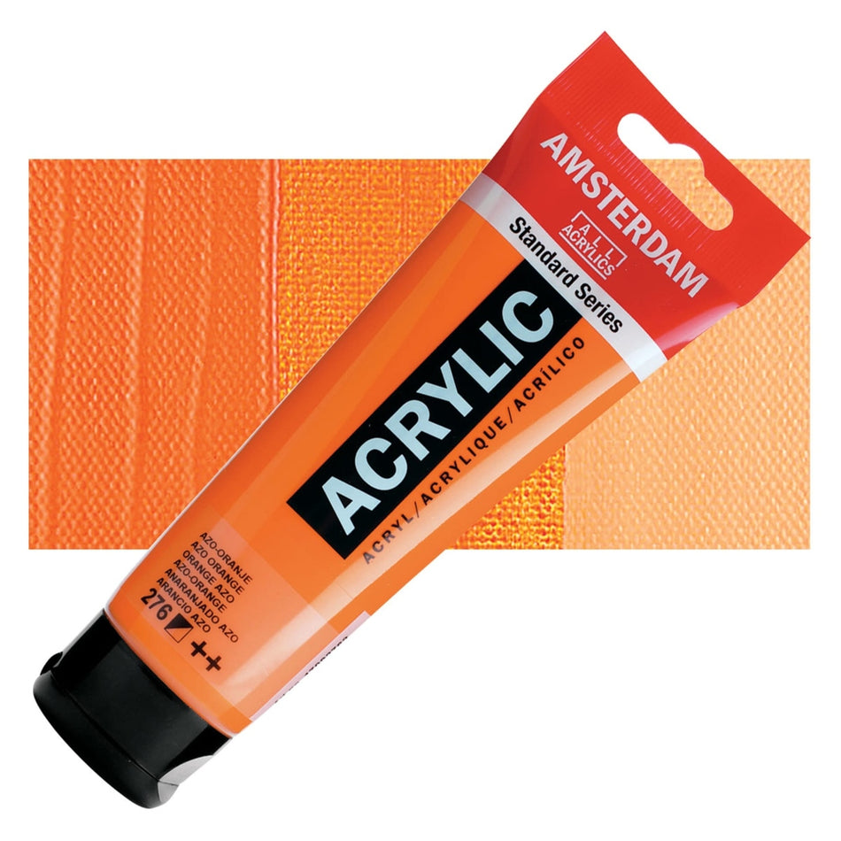 Royal Talens 00643-4913 Amsterdam Standard Series Acrylic - Azo Orange, 120 ml Tube