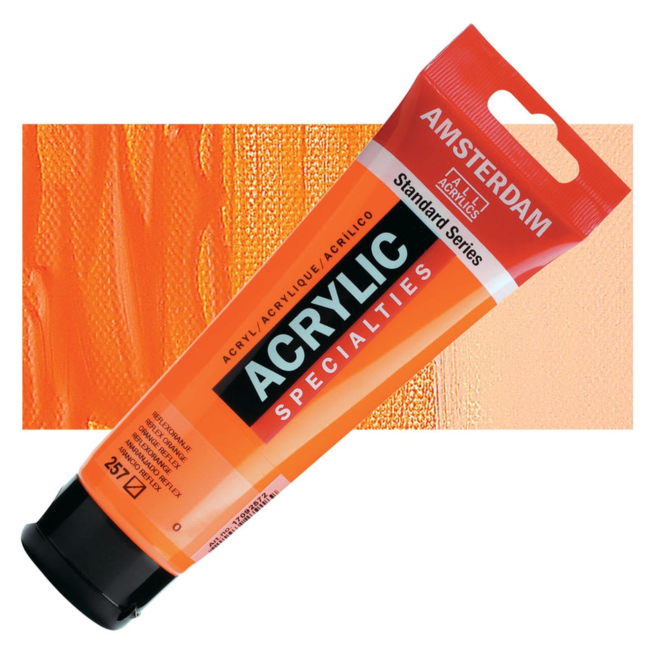 Royal Talens 00643-4963 Amsterdam Standard Series Acrylic - Reflex Orange, 120 ml Tube