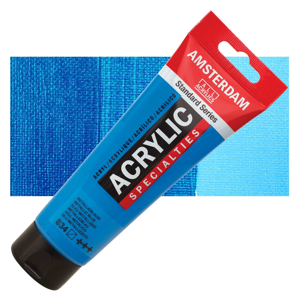 Royal Talens 00643-5543 Amsterdam Standard Series Acrylic - Metallic Blue, 120 ml Tube