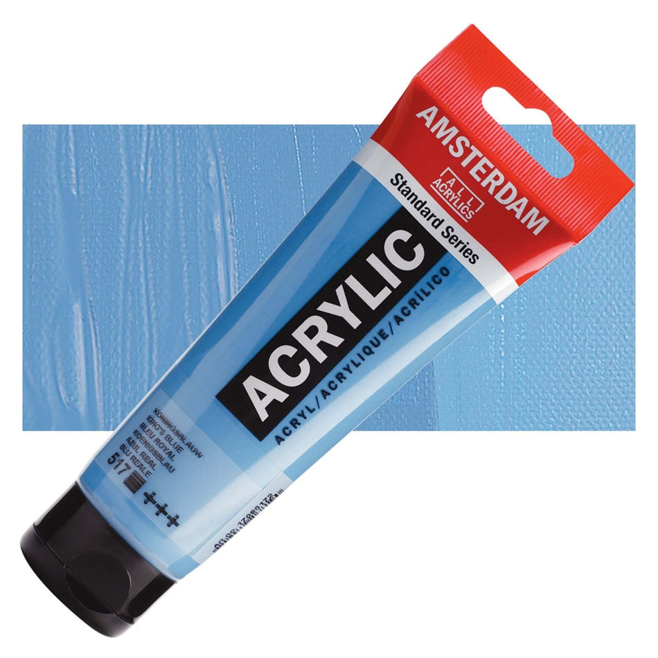 Royal Talens 00643-5813 Amsterdam Standard Series Acrylic - King's Blue, 120 ml Tube